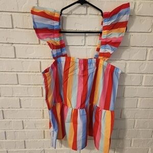 Babydoll Striped Top Large